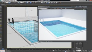 Cómo simular agua en una piscina con 3ds Max y V Ray Ejezeta