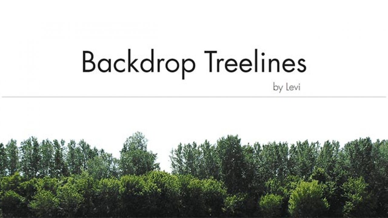 Treeline lake backdrop - PatternPictures